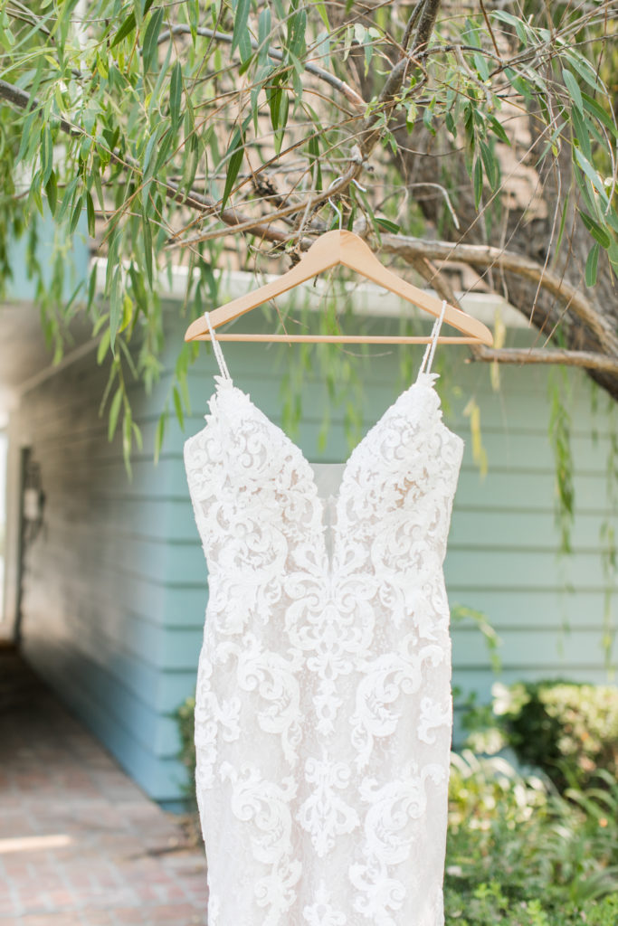 form fitting wedding dress - wedding dress inspiration - backyard weddings - Angela Sue Photography