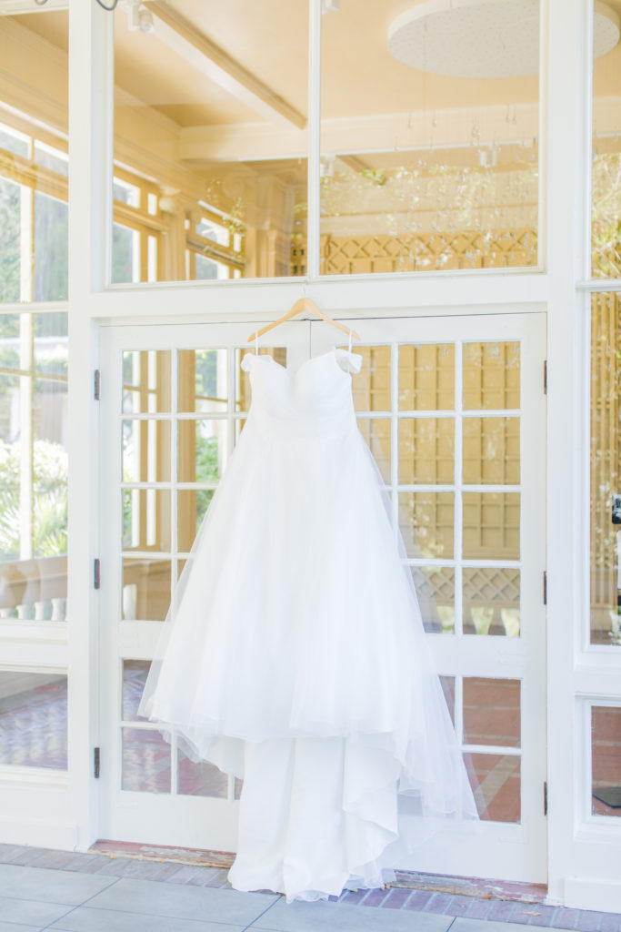 stella york wedding dress - Villa Montalvo - Angela Sue Photography