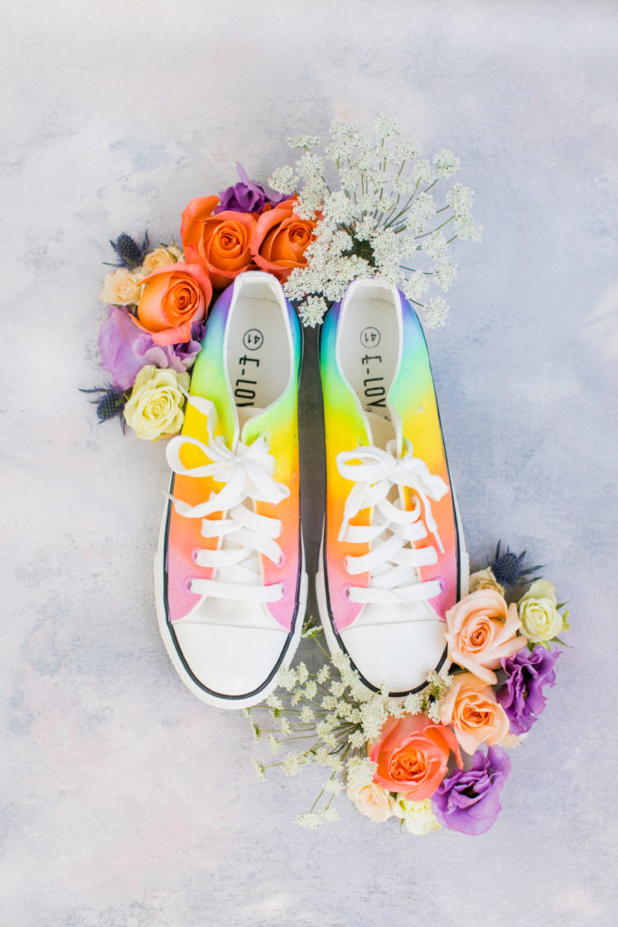 bridal shoes - colorful wedding shoes - Villa Montalvo - Angela Sue Photography