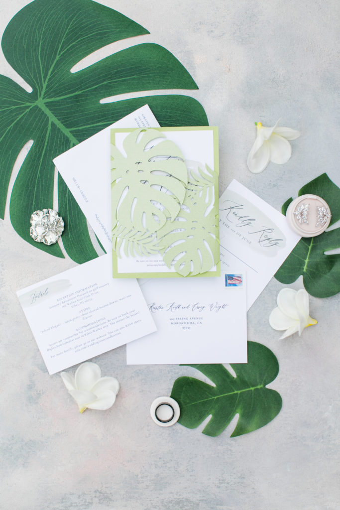 wedding invitations - tropical wedding ideas - Angela Sue Photography