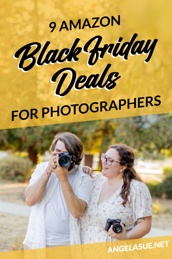 A photo of two photographers with the text: 9 Amazon Black Friday Deals for Photographers