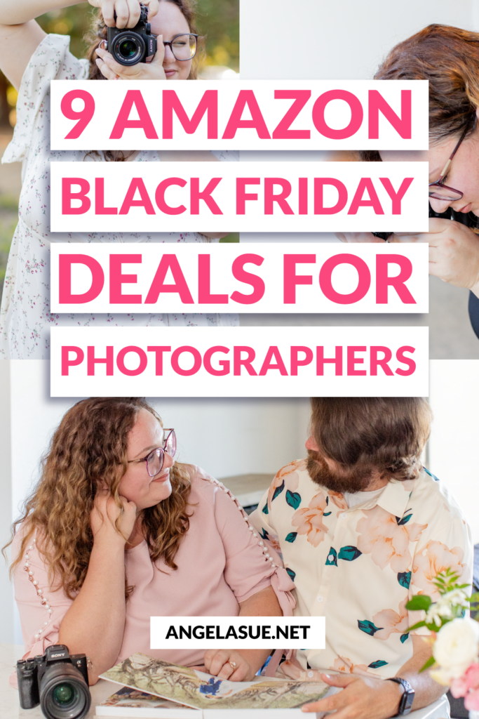 A collage of two photographers with the text: 9 Amazon Black Friday Deals for Photographers